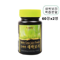 힐링 새싹보리 착즙분말 정 알약형태 캡슐 환 보리싹 가루 보리새싹 여린잎 보리순 사포나린 엽록소 폴리코사놀 루테올린 혈관청소 간헐적단식 체중관리 알약타입, 2병, 120정