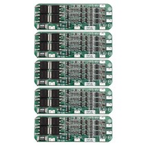 BMS보드5X 3S 20A 리튬 이온 배터리 18650 충전기 PCB BMS 보호 보드 12.6V 셀 64X20X3.4Mm 모듈 S08, 01 Green  black