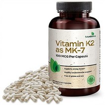 Mk-7 100mcg로 Futurebiotics 비타민 k2 강력한 뼈 심혈관 지원 non-gmo 100캡슐