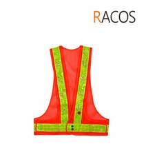 라코스 RC-503 LED 조끼 주황 형광 반사띠, 단품