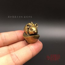 황동 미니어처 생쥐 작은 복 금 돈 쥐 장식 소품