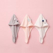더시티오 5개묶음 헤어드라이수건 빨리 말르는 드라이 헤어타올, 화이트3개+연핑크2개