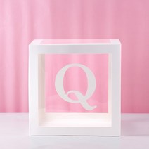 투명 풍선 상자 베이비 샤워 장식 소년 소녀 첫 번째 생일 파티 장식 어린이 웨딩 용품, 27cm Box, Q