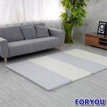 ForU68 놀이방 폴더매트 고급매트 유아용품 놀이방매트 거실바닥매트 놀이방폴더매트, 크림그레이