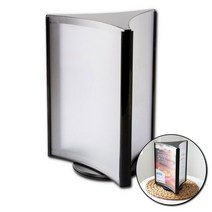 회전형 3면 꽂이 블랙 카탈로그거치대 카다로그스탠드, B6