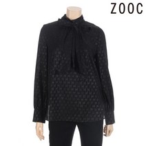 주크 리본넥 디자인 블라우스 Z194MSC036 BK