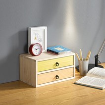 원목 2단 다용도서랍장 약장 미니 수납장 정리함, 색상:02.미니2단(컬러)