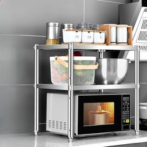 광파 오븐장 오븐 거치대 조립 선반 수납 밥솥 다요옫, 길이 40X너비 40X높이 60 2단