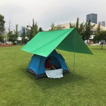 블랙코팅타프 원터치 터널 면 암막 하비 큰 미니 타프, 캐노피 폴 세트, 사파이어 블루