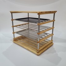 카티야 오븐렉 위즈웰 인헨스 전용 / 대형오븐 트레이용 미니오븐랙, 1.미송나무, 2.바퀴추가