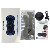 종아리마사지기 무릎마사지기 공기압다리마사지기 Neck back massager sticker ems pulse mini electric cupping massage for 자궁, 비제어 스티커 1개