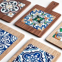 코르크바닥 깔개 세라믹 냄비받침대 오븐용기 스텐냄비 라면 컵받침 서빙용 찌개용, 냄비받침 우드스퀘어 D