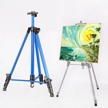 대형이젤 원목거치대 책상 알루미늄 나무 철제 휴대용 을 표시하기 위한 가 있는, 파란색