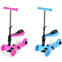 2in1 앉고서서 탈수있는 유아 킥보드 풋보드, 블루