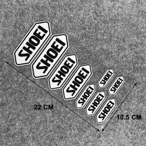 SHOEI 헬멧 앞 유리 반사 스티커 모토 자동차 레이싱 오토바이 데칼 1 개, 사진으로 2