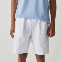 DDM 와이드 스냅 밴딩 5부 팬츠_WH