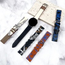 갤럭시 워치 호환 가죽 싱클투어 베통스위프트 스트랩 시계줄 밴드 20mm, G.가죽싱글투어베통스위프트(20mm), 블랙골드(2390)