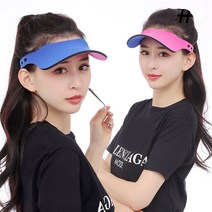 골프모자 골프썬캡 바이저썬캡 여름모자 햇빛가리개 휴대용모자 돌돌이모자 호주머니모자, 핑크