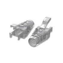펜치 플라이어 LINKUP Cat6 RJ45 Easy Pass Thru 커넥터 부츠 | 이더넷 LAN 인터넷 패치 코드 Snagless 스트레인 릴리프 클리어 105pc 라운드 케, 이지부츠 55개입-, 이지 부츠