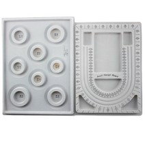 2pcs 비드 디자인 보드 팔찌 디자인 보드 몰려가는 구슬 보드 목걸이 구슬 쥬얼리 주최자 트레이 DIY 쥬얼리 트레이 만들기, 하나, 회색