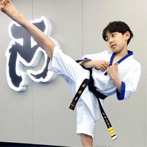 태권도하복 블루화이트 반팔 반바지 여름도복 단체복