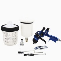 무선 에어리스 뿜칠 도장기 후끼 분무기 전동 에어스프레이건 페인트 후끼Ntools 블루 LVLP 스프레이 건 페, 02 with Mix tank