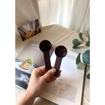 [누보] 계량스푼 화이트 브라운 소(11cm) 중(13cm) / 커피계량스푼 이유식계량스푼 시약스푼 분유스푼 파우더스푼 요리계량스푼 분유계량스푼 원두계량스푼