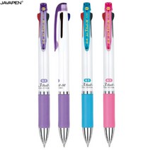 자바 제트3볼M 0.5mm 3색볼펜 초저점도 저중심볼펜, 10개, 블루