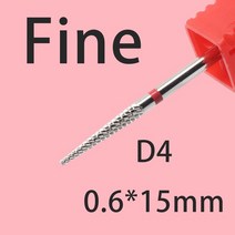 네일 드릴 비트 프로 실버 골드 텅스텐 카바이드 버 커터 파일 큐티클 리무버 전기 매니큐어 기계 액세서리, 4.D4