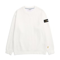 내셔널지오그래픽 N224USW901 스탠다드 벨룩스 세미 오버핏 맨투맨 WHITE