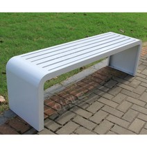 온열벤치 원두막 3인 야외 나무 벤치 버스정류장 의자, 150 x 40 x 45 화이트