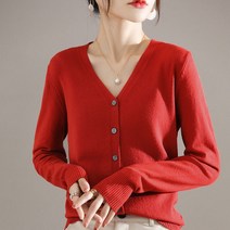 WZC 봄가을 여성 무지 니트 가디건 브이넥 파스텔톤 슬림핏 숏상의 빅사이즈 12가지 컬러