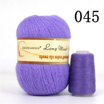 2020 새로운 밍크 캐시미어 혼합 원사 50g + 20g 긴 머리 손 뜨개질 스레드 크로 셰 카디건 스카프 Sof н, 57 045