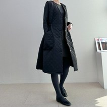 퀄팅 브이넥 레이어드 조끼 누빔원피스