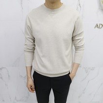 아도르클래식 R라운드 캐시미어 긴팔 니트(ZR)
