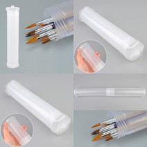 마트498 휴대용 투명 붓통 유아미술활동 연필꽂이 화방문구 붓보관함 미술용품도매 입시미술재료