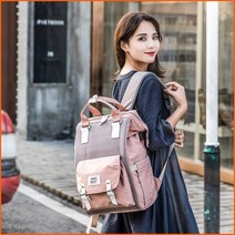 도넛 시리즈 대용량 멀티 방수 백팩 기저귀 가방, 블루+핑크