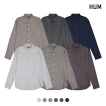 흄 남 플란넬 솔리드 버튼다운 셔츠 FHOFCSL101P