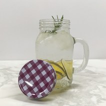 파미레 손잡이 유리컵 + 빨대 세트, 03.스틸캡드링크자 600ml