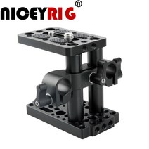 NICEYRIG-라이저 퀵 릴리스 플레이트 15mm 로드 클램프 짧은 로드 DSLR 카메라 쉬운베이스 플레이트 카메라 치즈 삼각대 1/4 3/8 나사