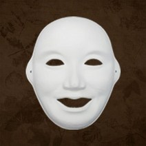 얼쑤 행복탈만들기 행복탈꾸미기 행복탈 종이탈 전통탈 단오탈 전통 어린이집 유치원 초등학교 만들기재료, 행복탈, 10개, 흰색