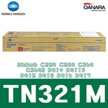 코니카미놀타 수입정품/미놀타TN321M/빨/Bizhub C224 C284 C364 C364E D410 D411S D412 D415 D416 D417, 1개, 빨강