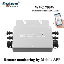 솔라컨트롤러 태양광발전기 컨트롤러 wifi 600w 700w mppt 태양열 pv, wvc 600 모바일 앱, 22v-60vdc, 80-160vac 50hz60hz