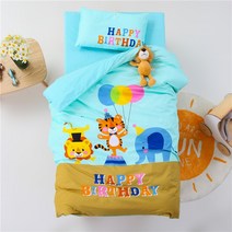 유아 낮잠 아기 알러지 이불 3종 세트 순면 이 이불세트 침구 6종 사계절, 05 생일파티