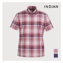 인디안 INDIAN 린넨 블랜드 빅체크 반팔셔츠_MITNSYM4141