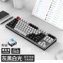 기계식키보드 블루투스 게이밍 청축 피파 서든어택 키보드 A02, FREE, 청축 그레이(87키)