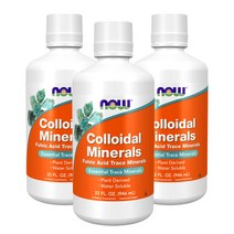 나우 푸드 콜로이달 콜로이드 미네랄 리퀴드 946ml(32oz) 3팩 Now Foods Supplements Colloidal Minerals Liquid, 946ml, 3개