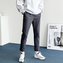 데일트 남성용 스판 밴딩 9부 면바지
