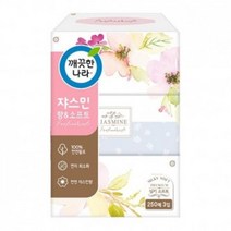 깨끗한나라)쟈스민향사각미용티슈(250매x3개입), 단일 개당 수량
