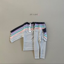 [유아/아동] 쫀쫀 단가라 실내복 ( 5col / XS-XL ) 봄 내의 내복 돌아기 여아 남아